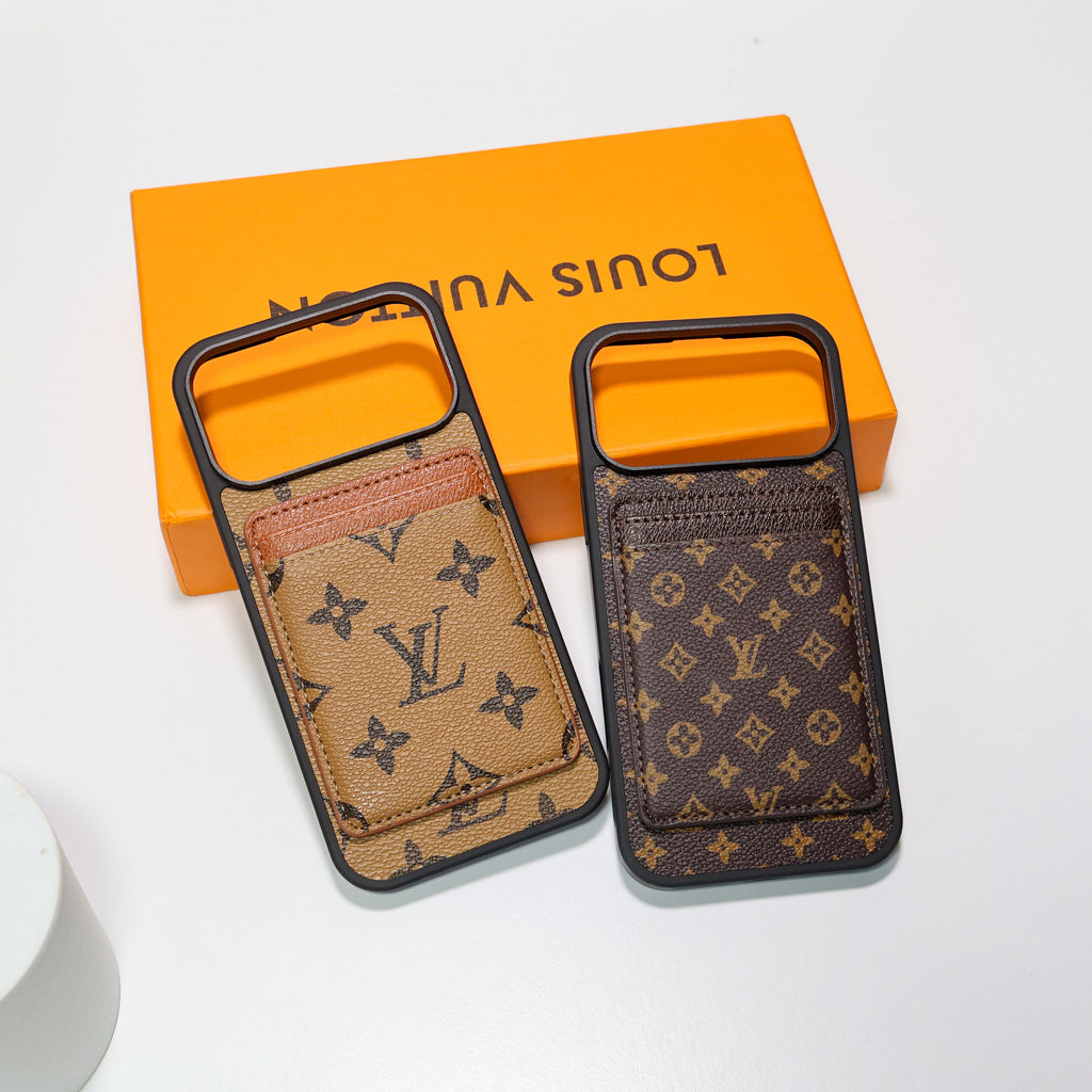 Lv Magsafe Phone Case With Magnet Card Holder For iPhone 17-17 Pro Max