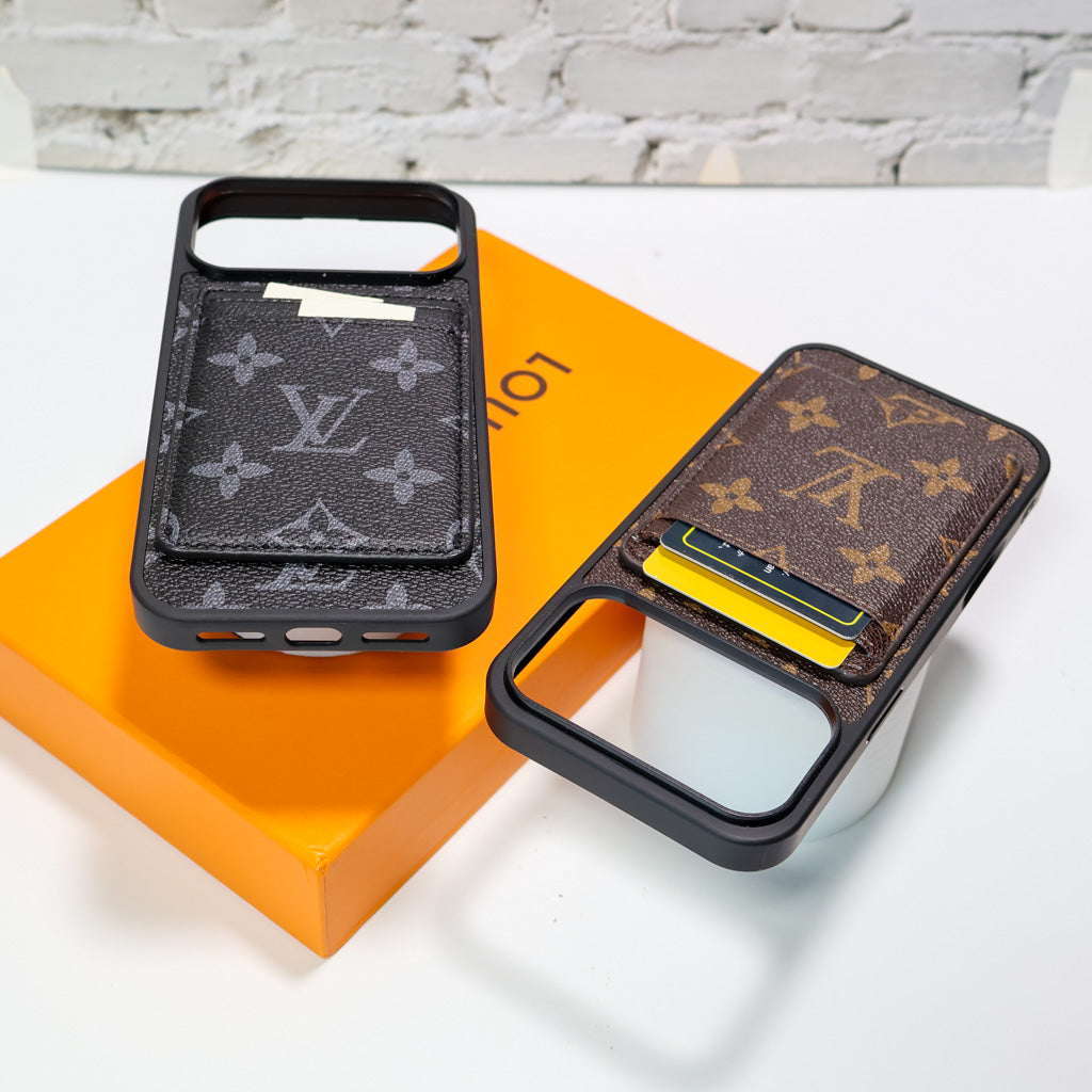 Lv Magsafe Phone Case With Magnet Card Holder For iPhone 17-17 Pro Max