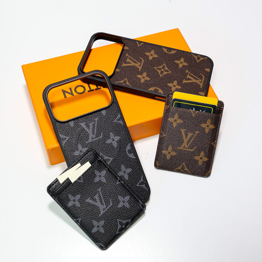 Lv Magsafe Phone Case With Magnet Card Holder For iPhone 17-17 Pro Max
