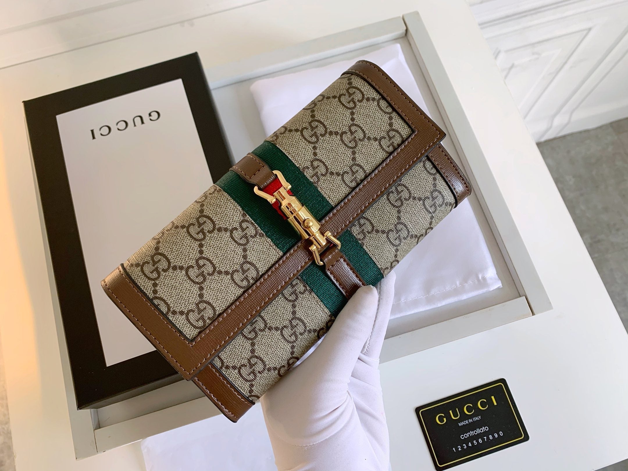 Canvas Chain Wallet Bag With Card Slots