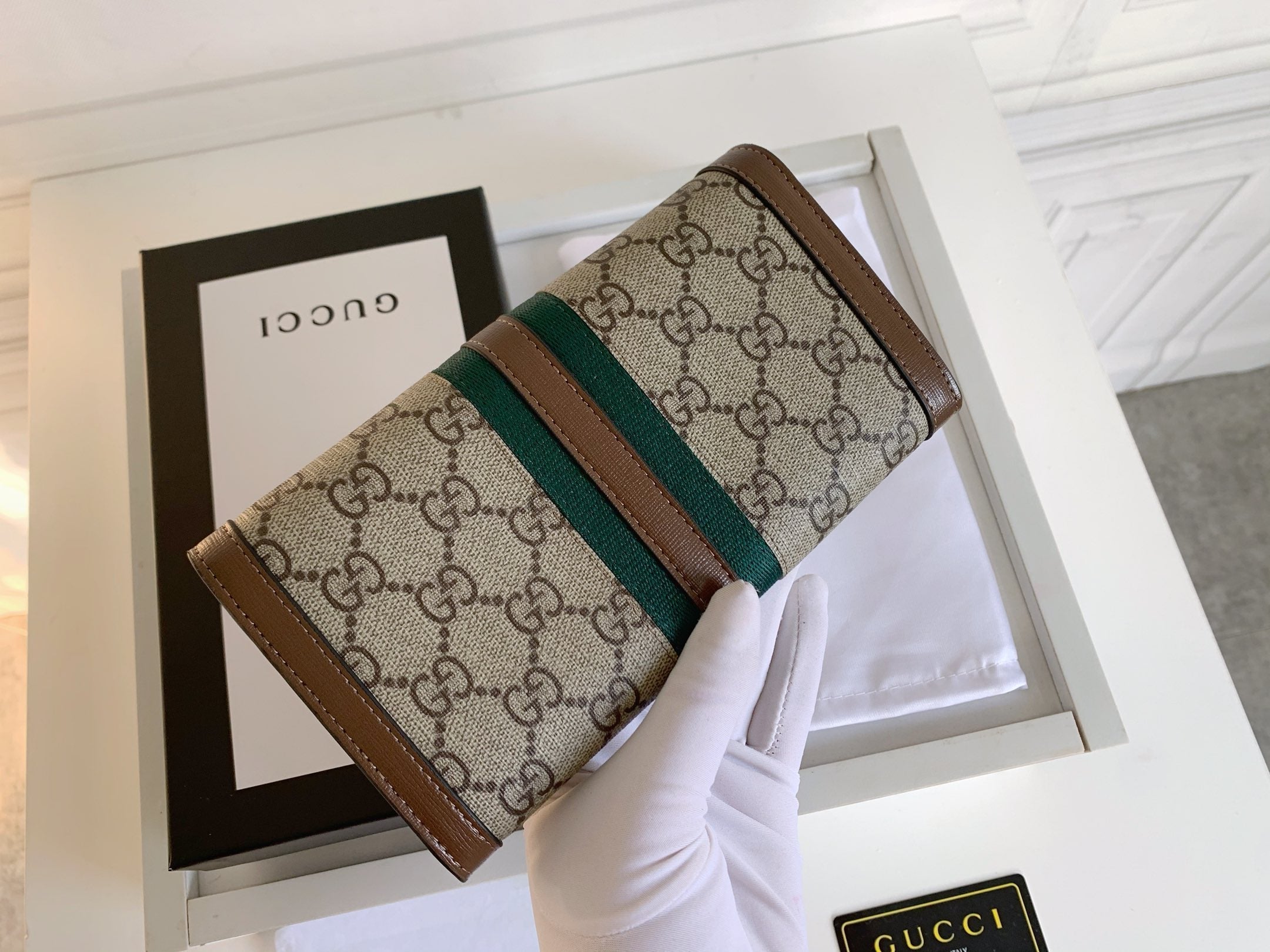 Canvas Chain Wallet Bag With Card Slots