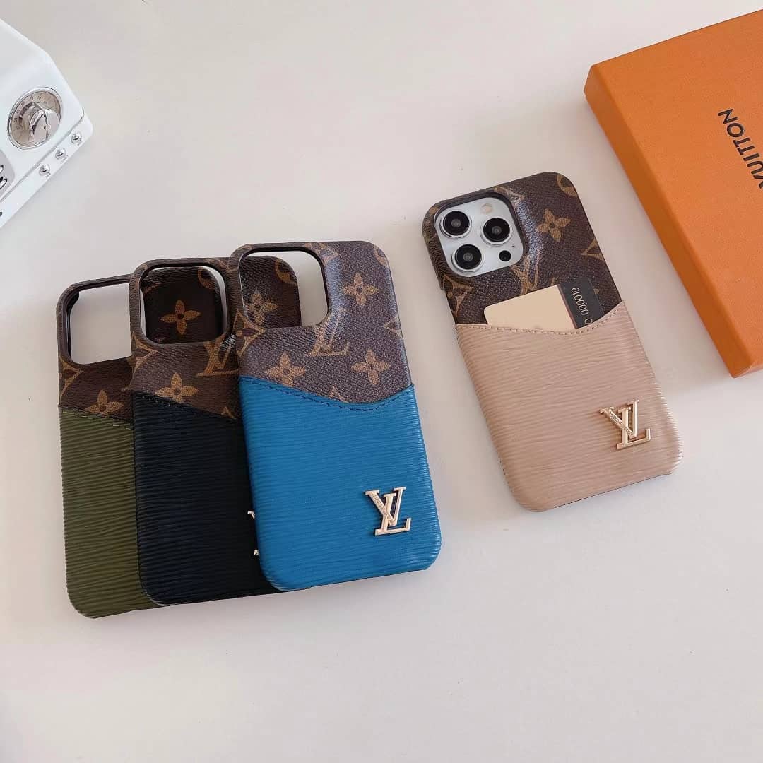 Louis Vuitton Pattern Card Holder Case For iPhone 14 Pro Max