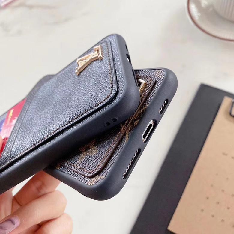 Synthetic Leather Phone Case With Card Holder For iPhone 11-16 Pro Max