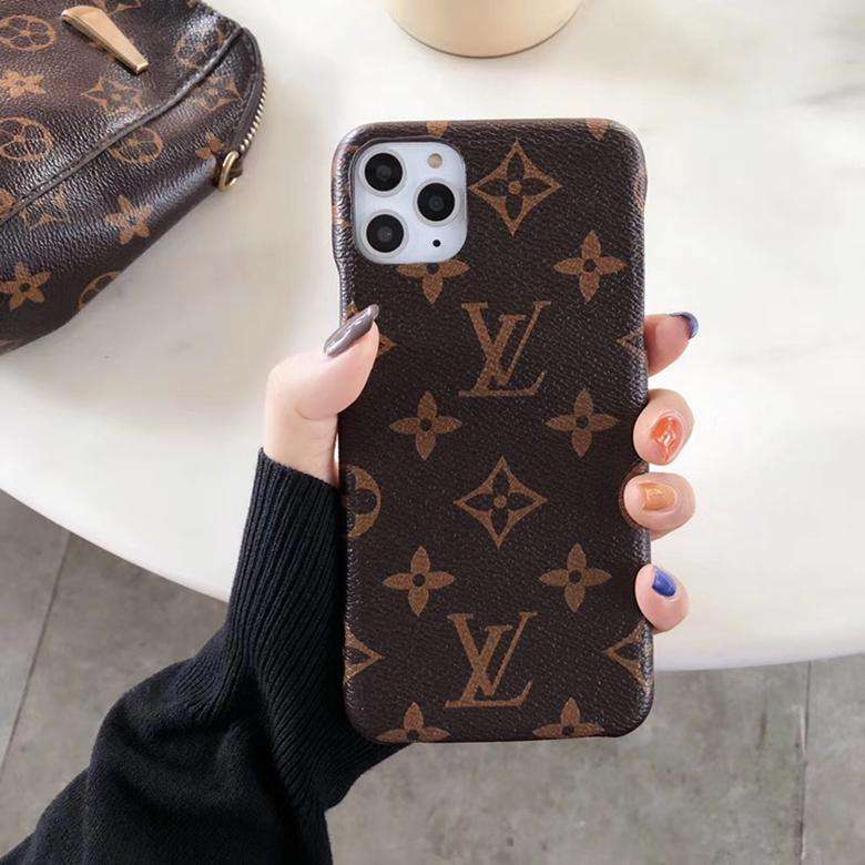 Black Checkered Synthetic Leather Case With Wallet For iPhone 11-17 Pro Max
