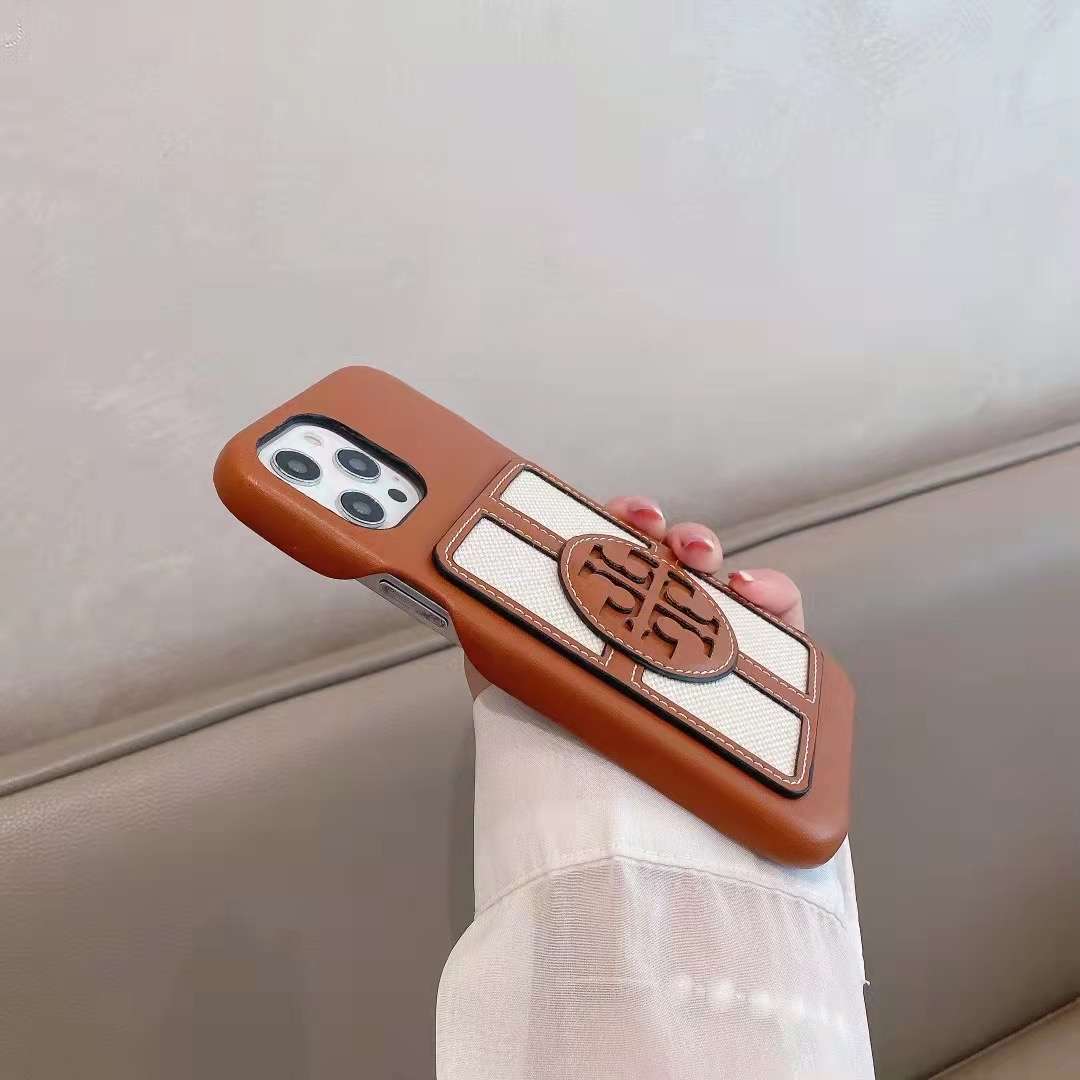 Stamped Textured Leather Case For iPhone 11-14 Pro Max