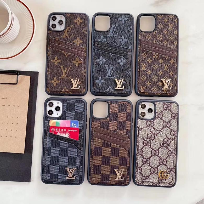 Synthetic Leather Phone Case With Card Holder For iPhone 11-16 Pro Max