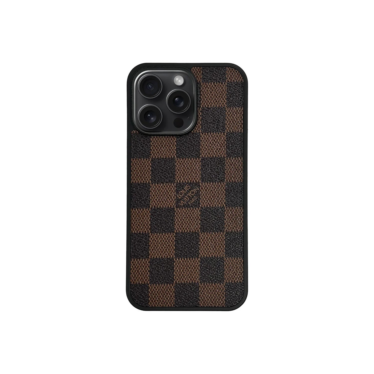Classic Brown Checkered Full Coverage Case For iPhone 14-17 Pro Max