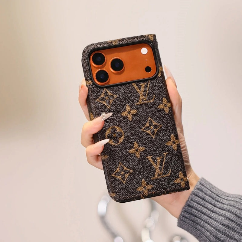 Classic Card Holder Phone Case With Chain For iPhone 14-17 Pro Max