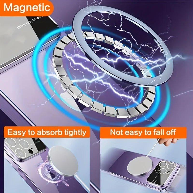 Clear Luxury Magnetic Magsafe Case for iPhone 13-15 Pro Max