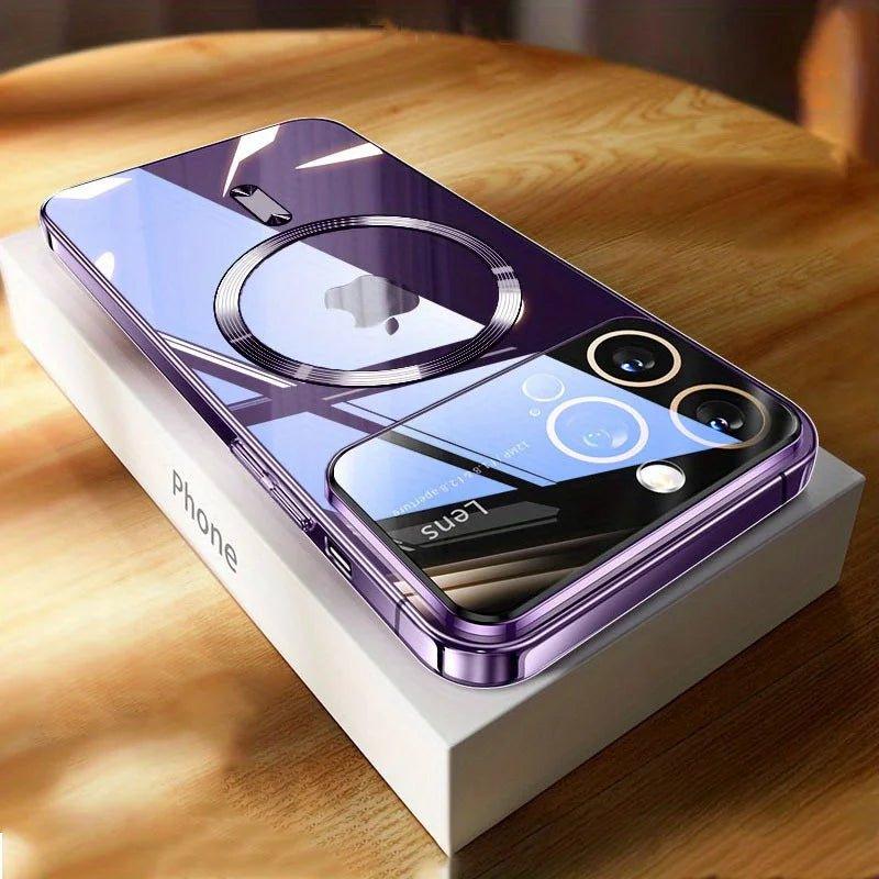Clear Luxury Magnetic Magsafe Case for iPhone 13-15 Pro Max