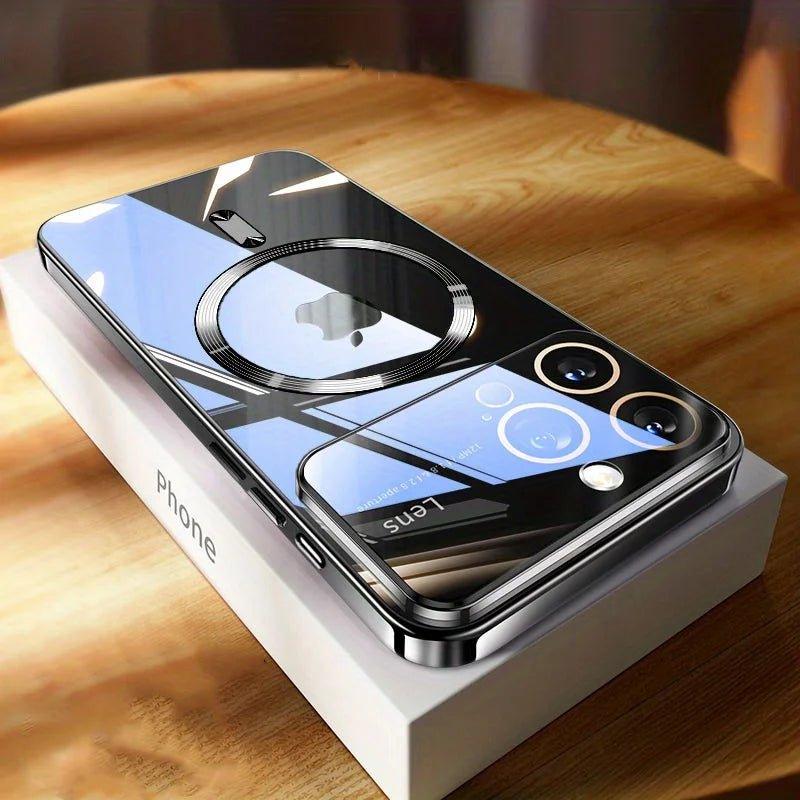 Clear Luxury Magnetic Magsafe Case for iPhone 13-15 Pro Max