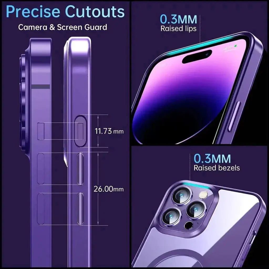 Electroplated Magnetic Case for iPhone 13-15 Pro Max