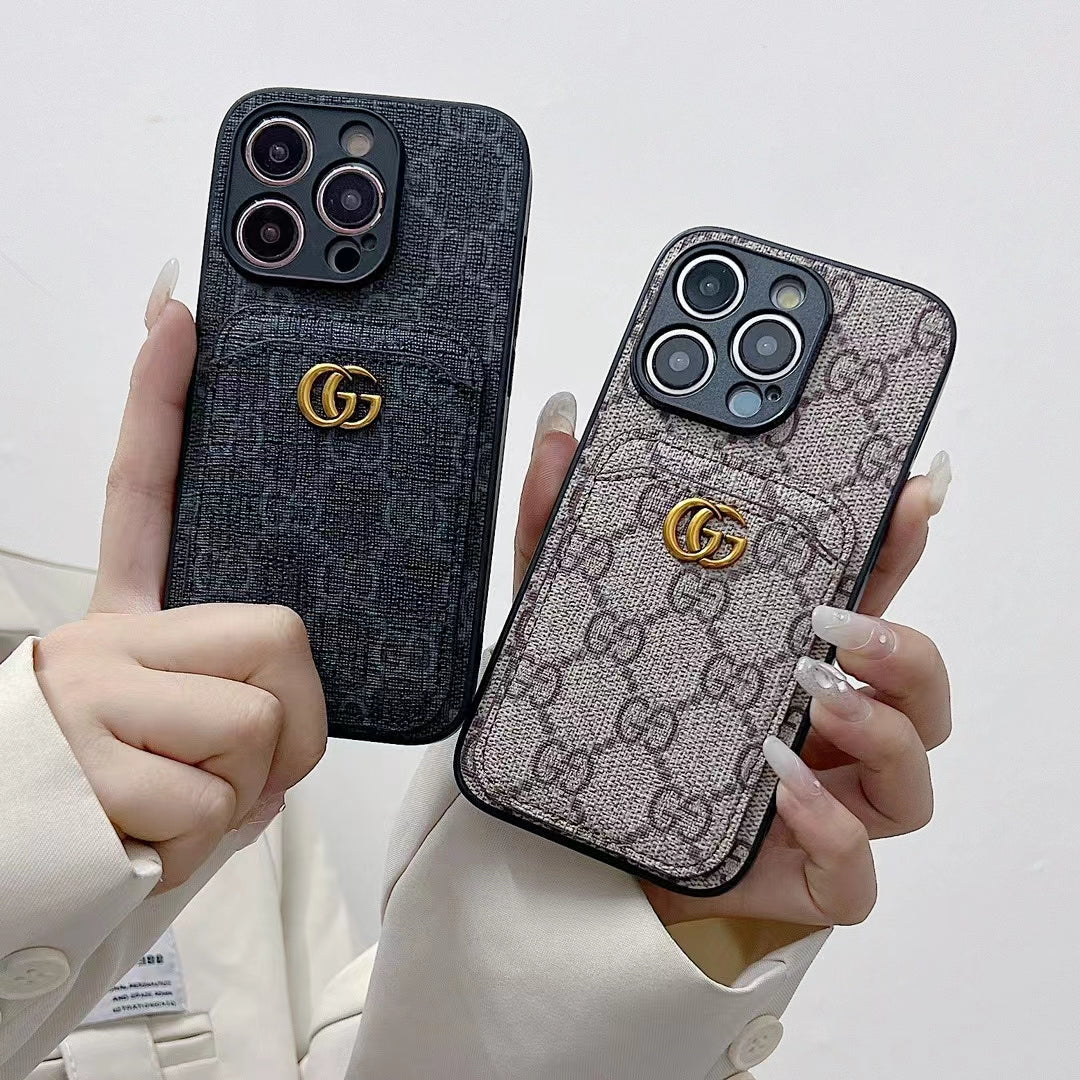 GG Monogram Card Holder Case for iPhone 16 Series
