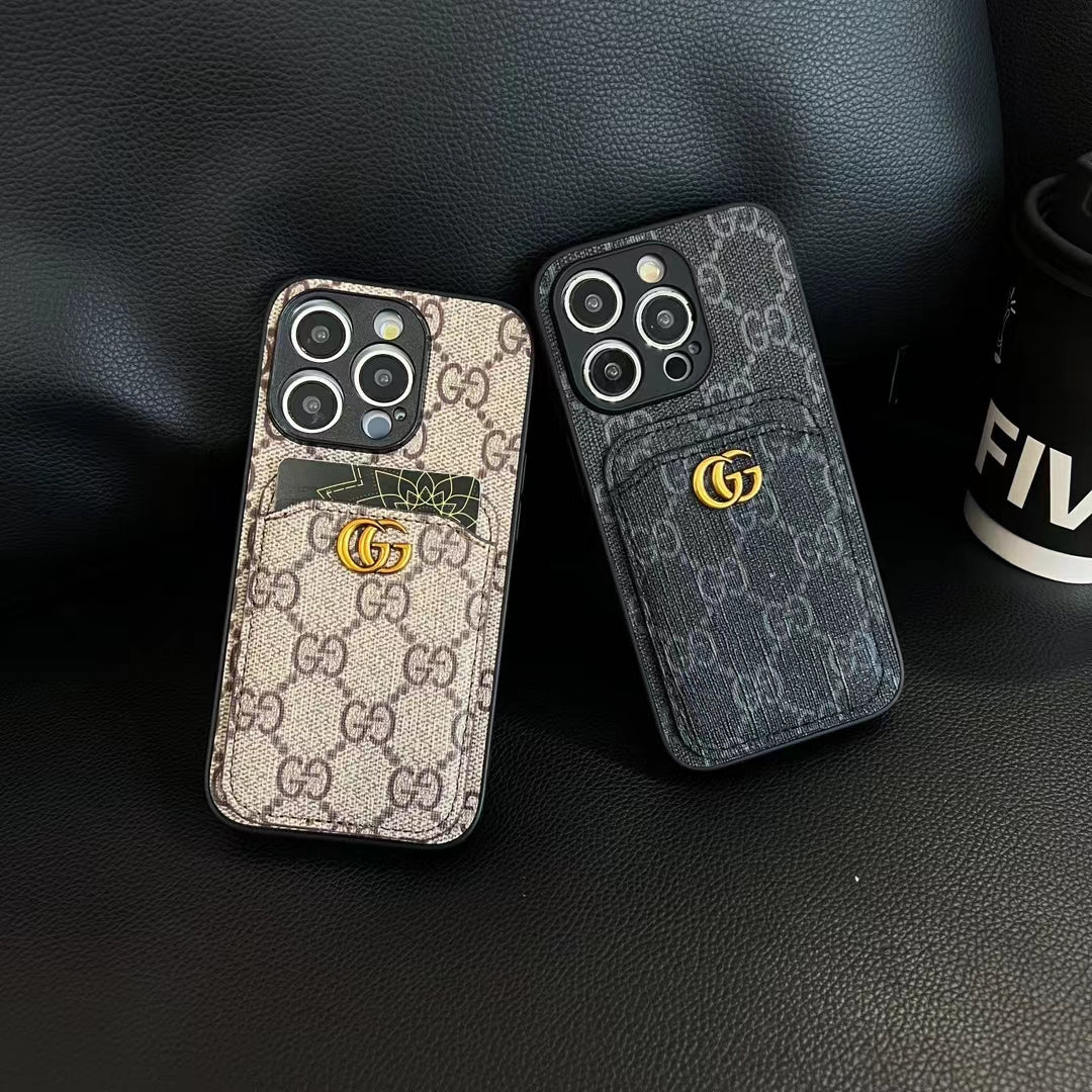 GG Monogram Card Holder Case for iPhone 16 Series