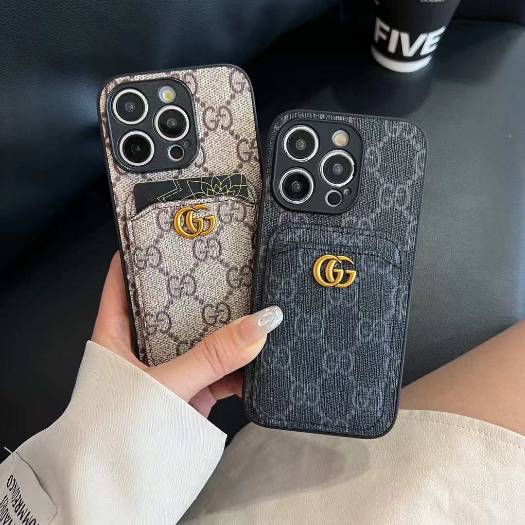 GG Monogram Card Holder Case for iPhone 16 Series