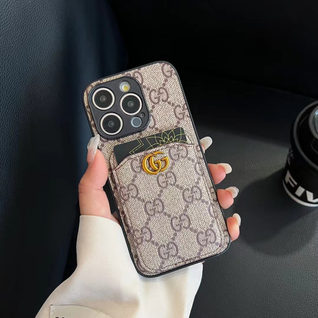 GG Monogram Card Holder Case for iPhone 16 Series