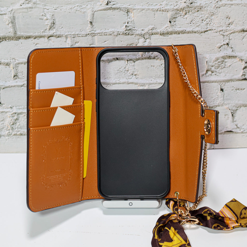Louis Vuitton Folio Phone Case With Wallet & Crossbody Strap For iPhone 17