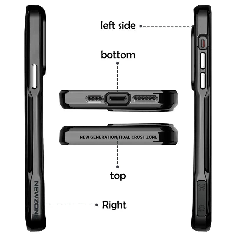 Luxury Electroplated Soft Frame Case for iPhone 13-15 Pro Max