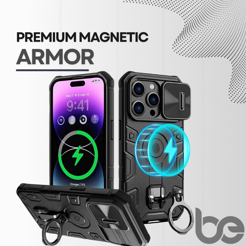 Premium Magnetic Armor Pro Case for iPhone 13-15 Pro Max