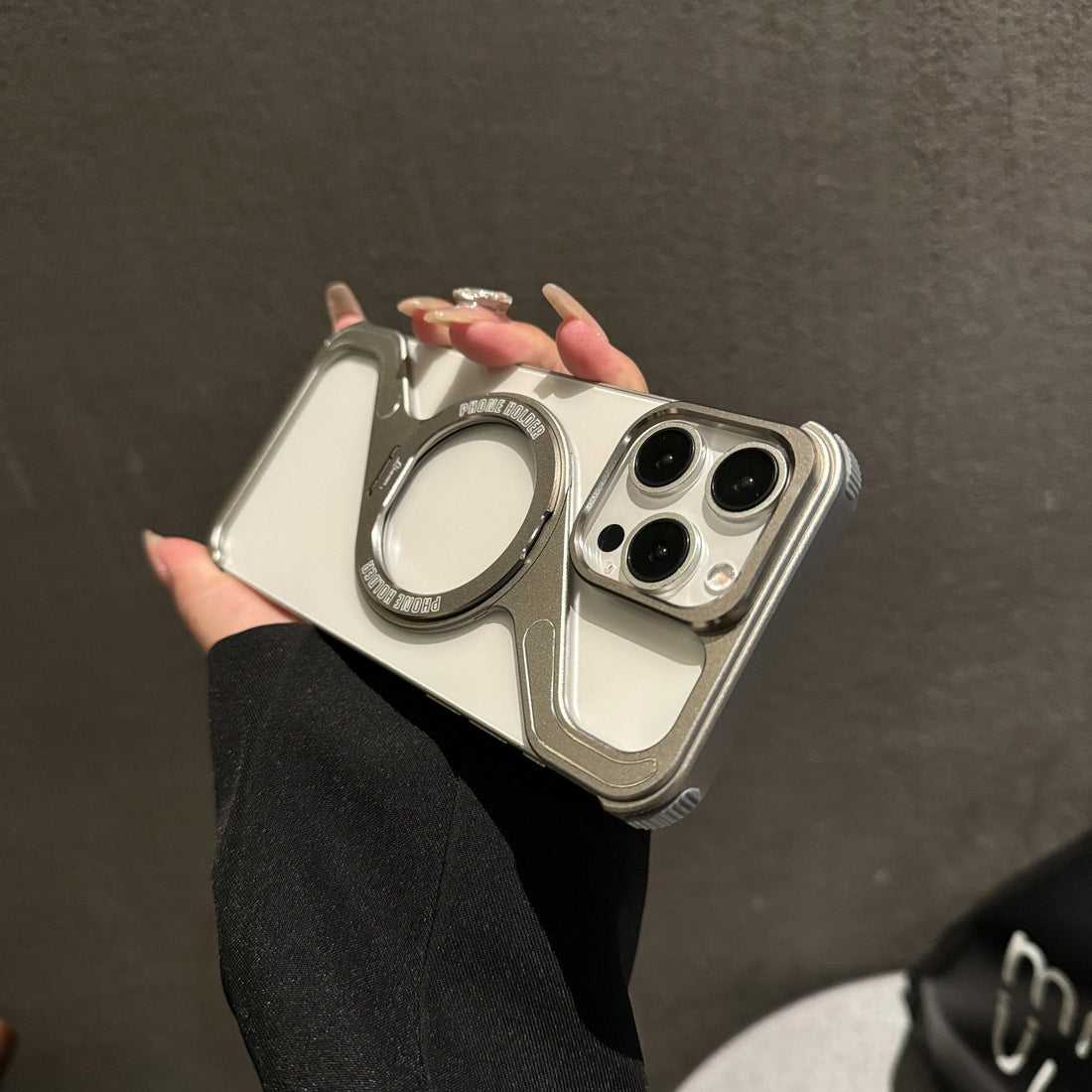 Z MagSafe Pivot Ring Stand Air Cushion Case for iPhone 15 Pro Max